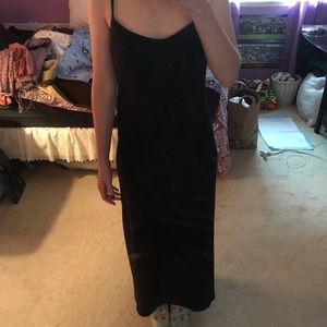 Nice long black dress with built in bra